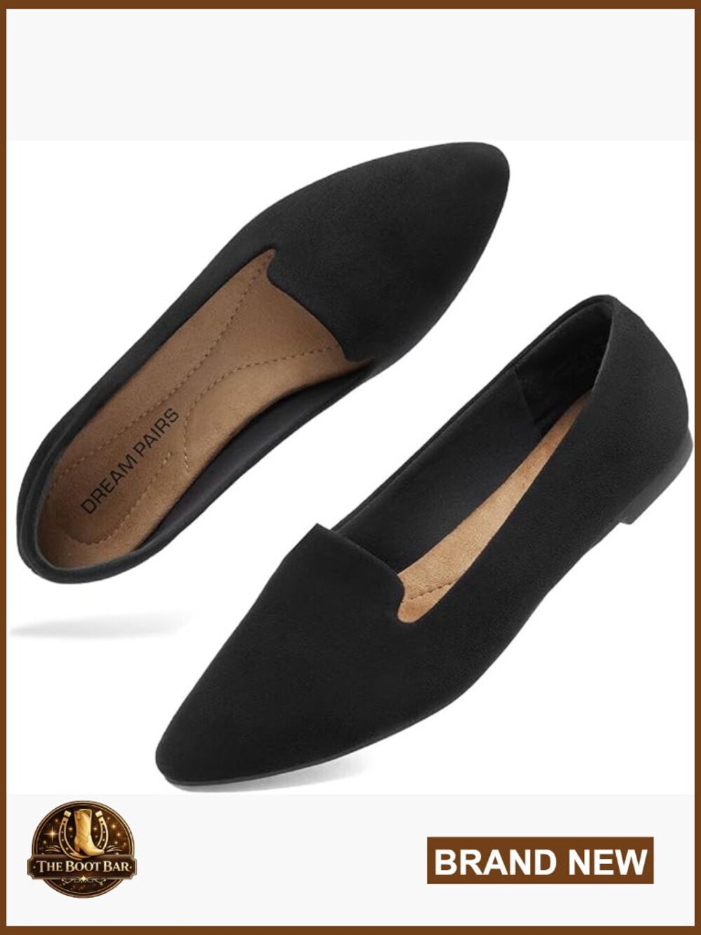 Pointed Toe Slip-On Dressy Flat Shoes Comfortable Office Work Flats